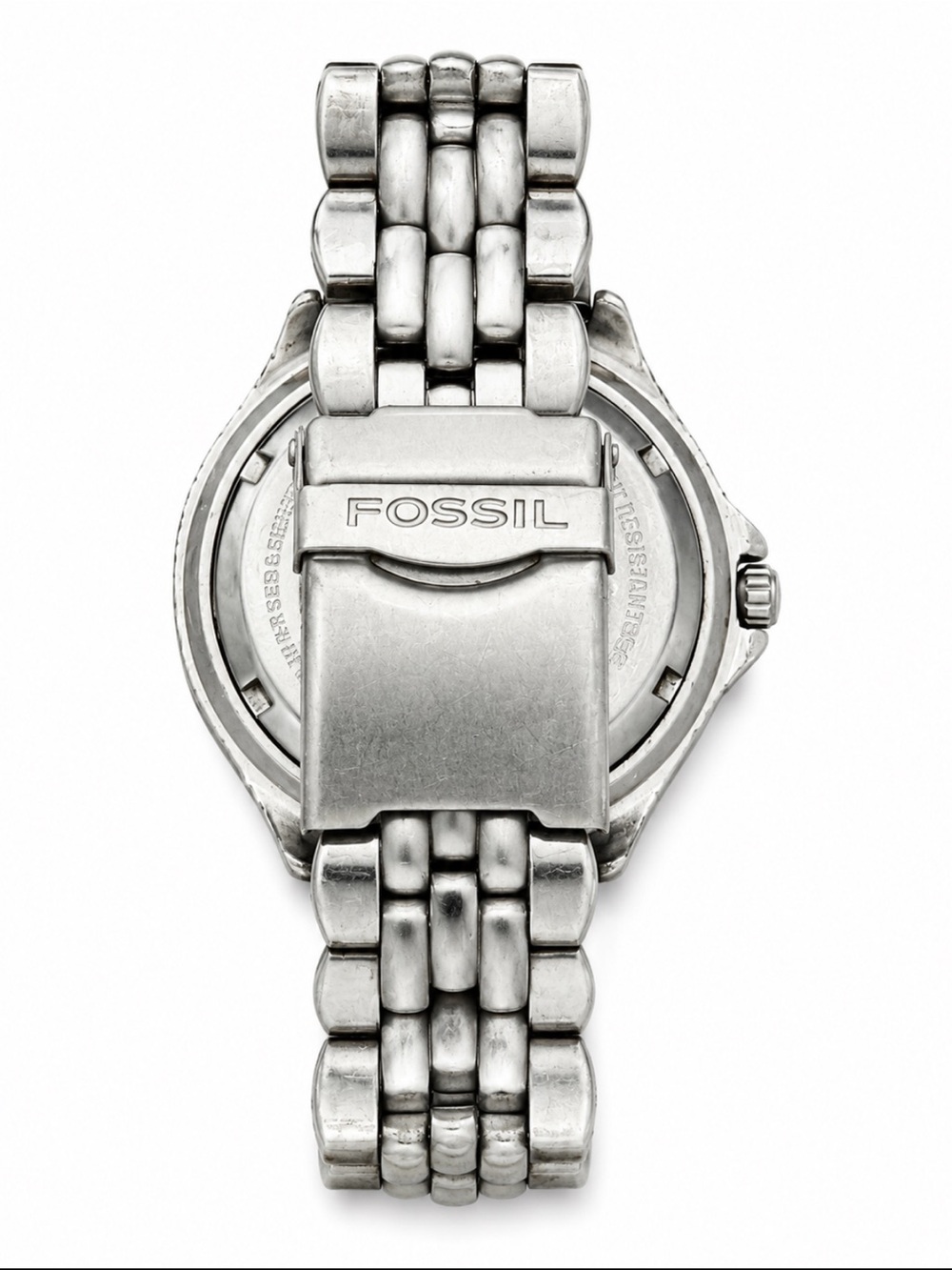 Fossil Blue Moon Phase Stainless Steel Watch BQ-8777 100M Water Resistant & Tin - Picture 4 of 7